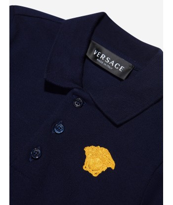 Versace Baby Boys Logo Polo Shirt in Navy Le MVP de beaucoup