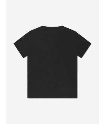 Versace Kids Barocco Logo T-Shirt in Black est présent 