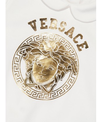 Versace Baby Medusa Logo Babygrow in White du meilleur 