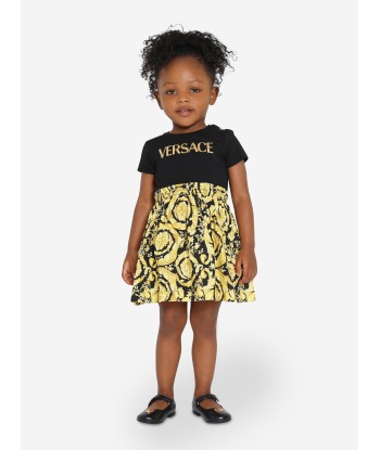 Versace Baby Girls Barocco Dress in Black de votre