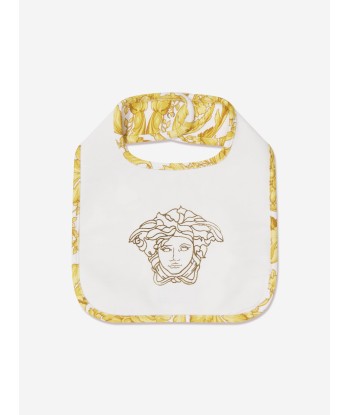 Versace Baby Barocco Bib Set in White 2 - 3 jours ouvrés.