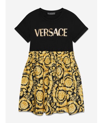 Versace Girls Barocco Logo Dress in Black 50-70% off 