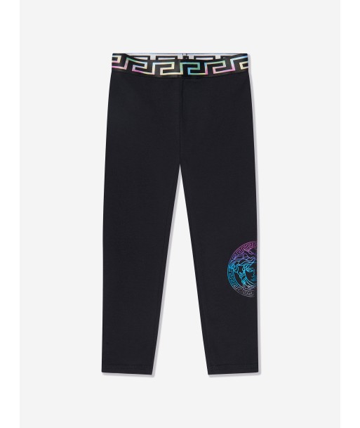 Versace Girls Logo Leggings in Black Les magasins à Paris et en Île-de-France