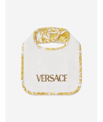 Versace Baby Barocco Bib Set in White 2 - 3 jours ouvrés.