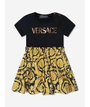 Versace Baby Girls Barocco Dress in Black de votre