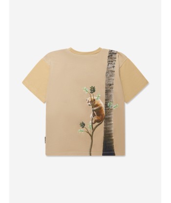 Molo Boys Climbing Tiger T-Shirt in Beige les ligaments