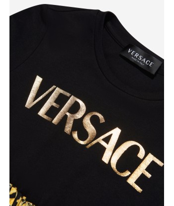 Versace Girls Barocco Logo Dress in Black 50-70% off 