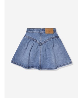 Molo Girls Flared Denim Skirt in Blue commande en ligne