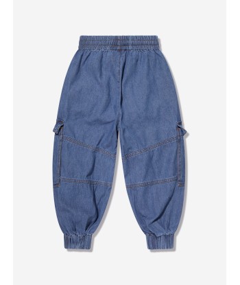 Molo Girls Washed Chambray Trousers in Blue Venez découvrir notre 