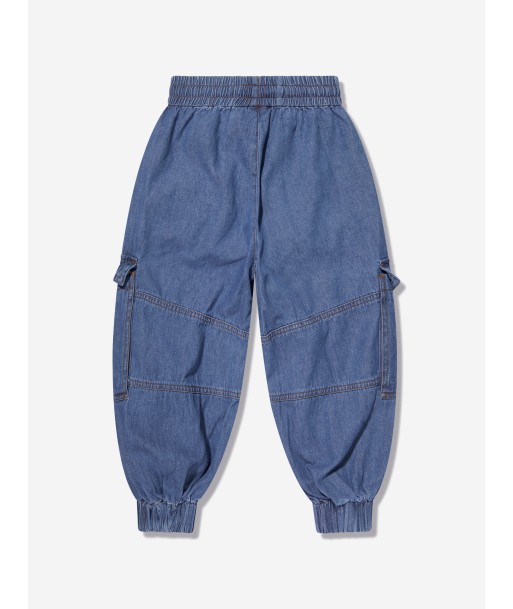 Molo Girls Washed Chambray Trousers in Blue Venez découvrir notre 