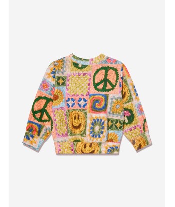 Molo Girls Crochet Vibe Sweatshirt in Multicolour Comparez plus de prix