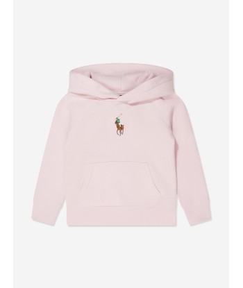 Ralph Lauren Girls Logo Hoodie in Pink des créatures d'habitude