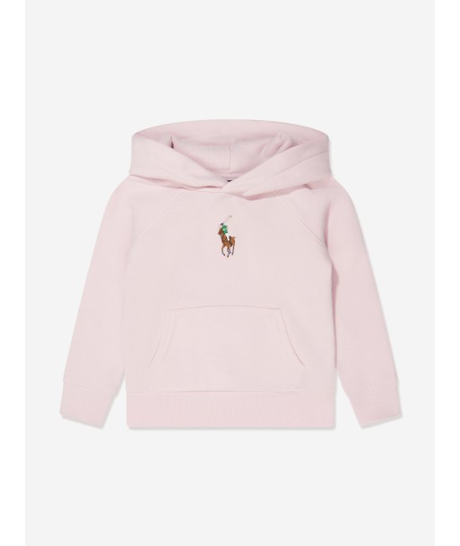 Ralph Lauren Girls Logo Hoodie in Pink des créatures d'habitude