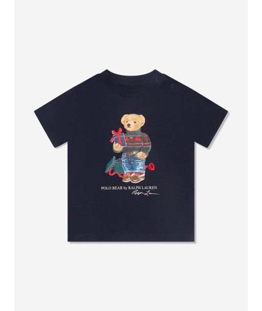 Ralph Lauren Baby Boys Bear T-Shirt in Navy ou a consommer sur place