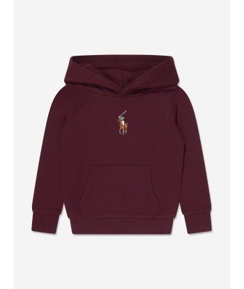 Ralph Lauren Girls Logo Hoodie in Red JUSQU'A -70%! 