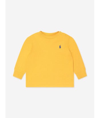 Ralph Lauren Baby Boys Long Sleeve T-Shirt in Yellow les ligaments