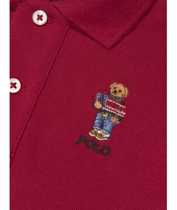 Ralph Lauren Baby Boys Long Sleeve Bear Polo Shirt in Red online