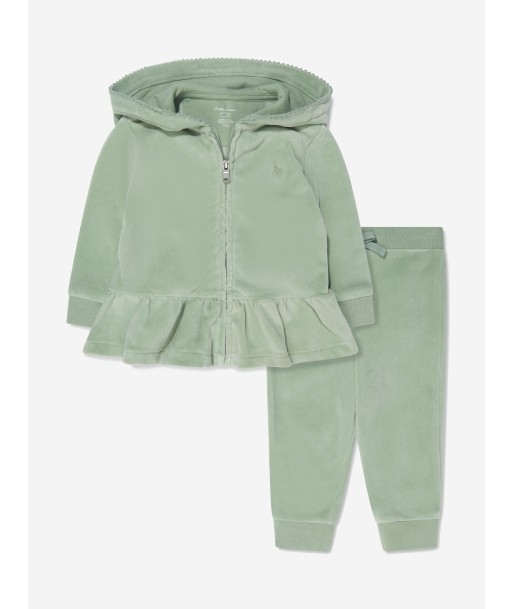 Ralph Lauren Baby Girls Tracksuit in Green Pour