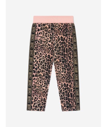 Roberto Cavalli Girls Cotton Leopard Print Leggings pas cher 