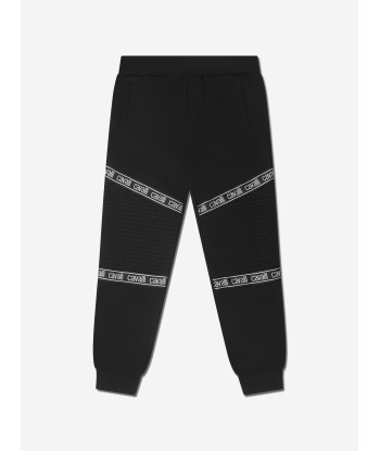 Roberto Cavalli Boys Cotton Logo Tape Joggers Jusqu'à 80% De Réduction