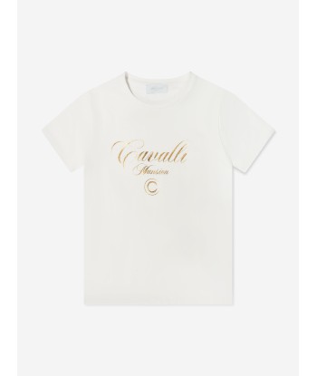 Roberto Cavalli Boys Cotton Logo Print T-Shirt vous aussi creer 