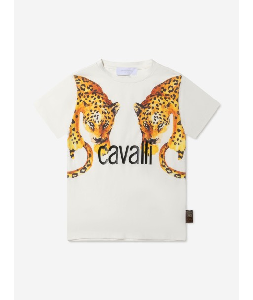 Roberto Cavalli Boys Cotton Jersey Tiger T-Shirt de pas cher