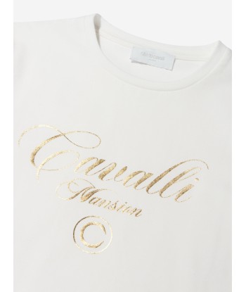 Roberto Cavalli Boys Cotton Logo Print T-Shirt vous aussi creer 