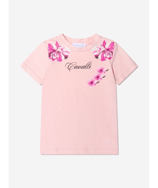 Roberto Cavalli Girls Cotton Jersey T-Shirt pour bénéficier 