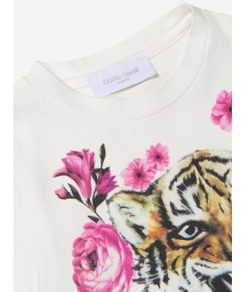 Roberto Cavalli Girls Cotton Jersey Tiger T-Shirt est présent 